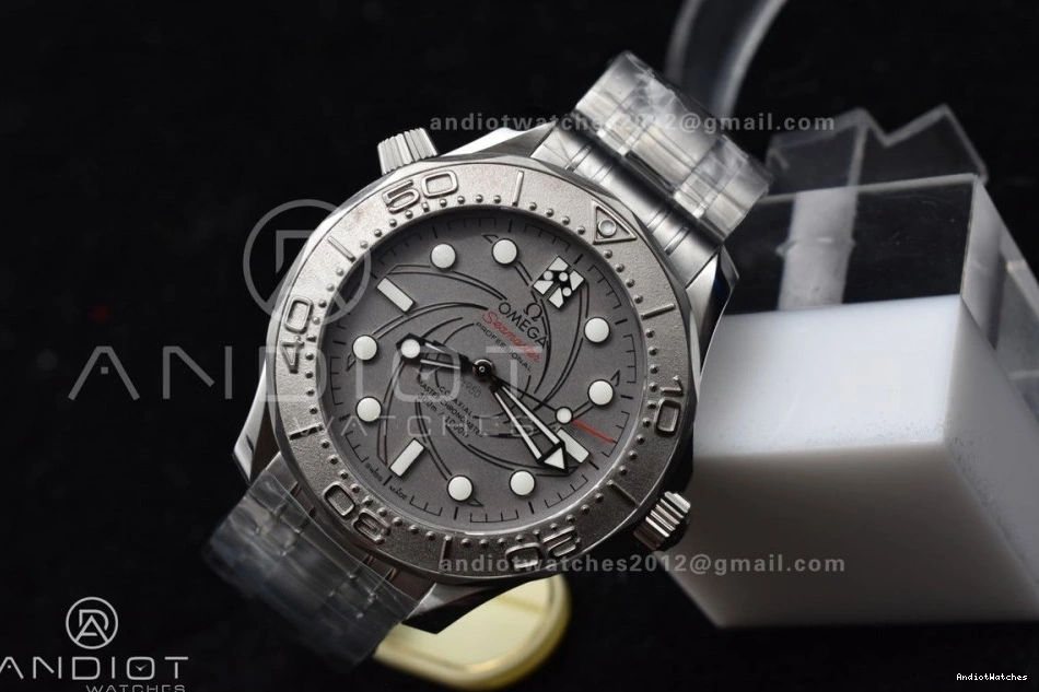 VSF SS Bright 1:1 Seamaster Best Edition 300M Gray Platinum on 1062 Bracelet 007 Dial A 0313